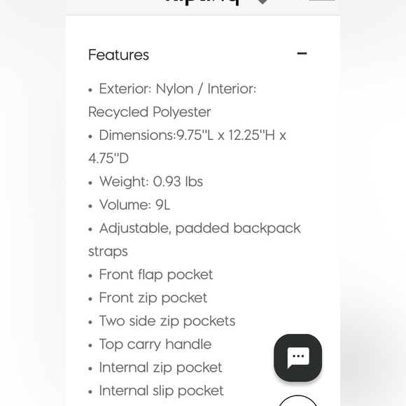 Kipling Silver Backpack - Picture 11 of 13